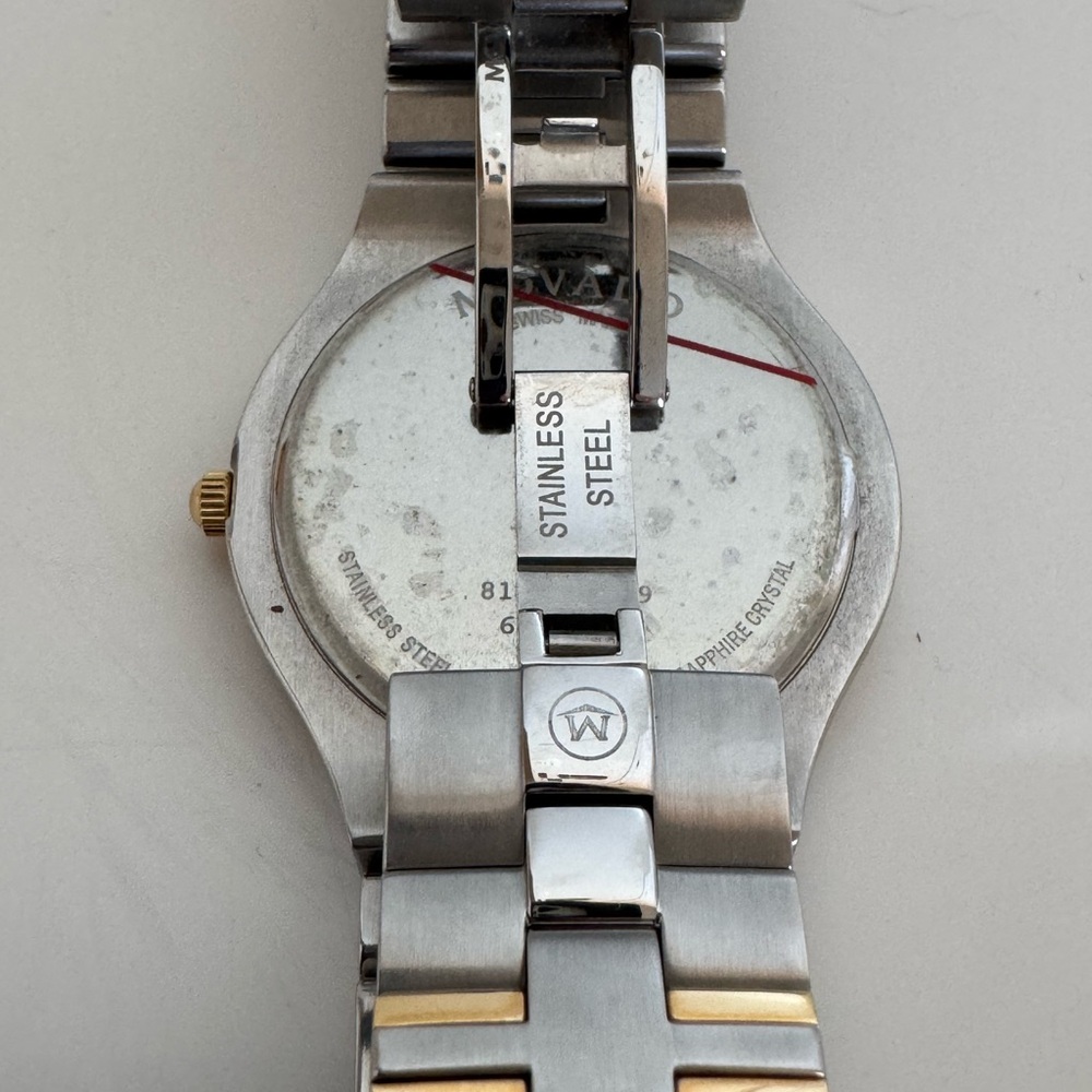 Movado Museum Classic Two Tone Swiss Watch Sapphire Crystal Minimalist - Picture 7 of 10